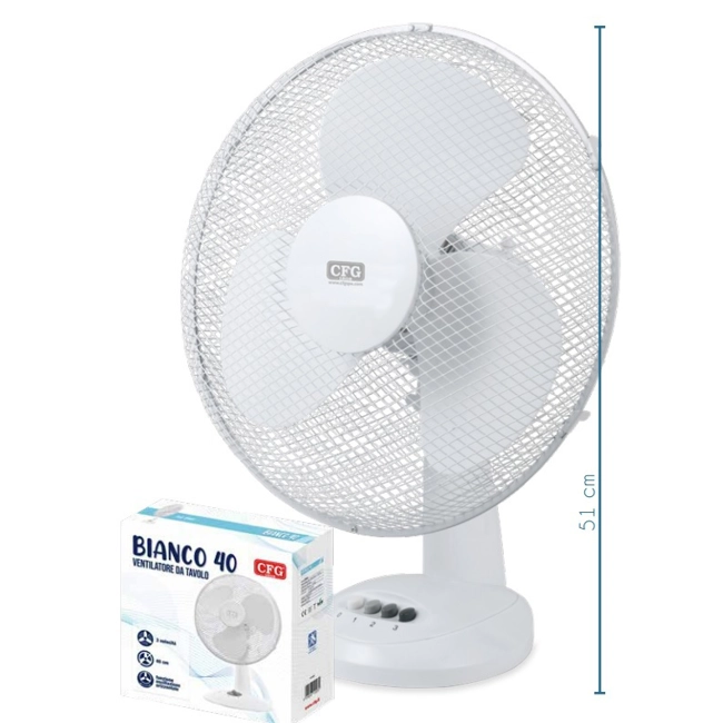 Vendita online Ventilatore da tavolo Bianco 40 Ø40 cm.